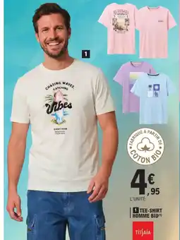 E.Leclerc Tissaia tee-shirt homme bio offre