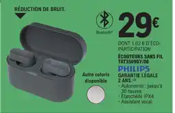 E.Leclerc Philips écouteurs sans fil tat3509gy/00 offre