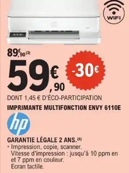 E.Leclerc Hp imprimante multifonction envy 6110e offre