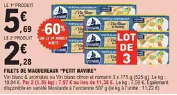 E.Leclerc Petit navire filets de maquereaux vin blanc & aromates offre