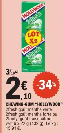 E.Leclerc Hollywood chewing-gum offre