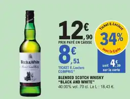 E.Leclerc Black & white blended scotch whisky offre