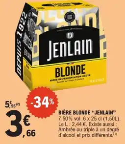 E.Leclerc Jenlain bière blonde offre