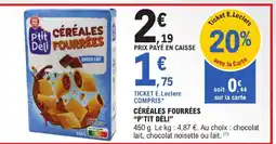 E.Leclerc P'tit déli céréales fourrées offre