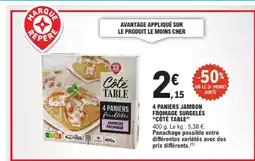 E.Leclerc Marque repère 4 paniers jambon fromage surgelés offre