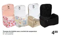 Zeeman Trousse de toilette avec crochet de suspension - noir offre