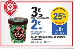 E.Leclerc Marque repere glace parfum chocolat noisette offre