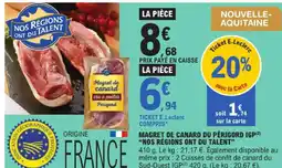 E.Leclerc Nos régions ont du talent magret de canard du périgord igp offre