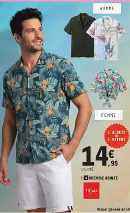 E.Leclerc Tissaia chemise adulte offre