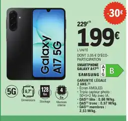 E.Leclerc Samsung galaxy a17 5g offre
