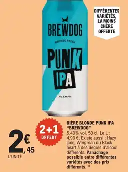 E.Leclerc Brewdog bière blonde punk ipa offre