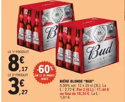 E.Leclerc Bud bière blonde offre