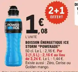 E.Leclerc Powerade boisson énergétique ice storm offre