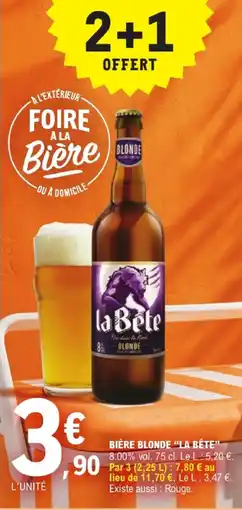 E.Leclerc La bête bière blonde offre