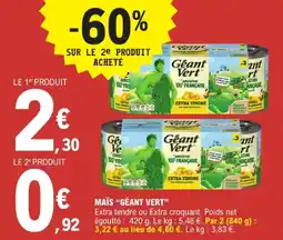 E.Leclerc Géant vert maïs offre