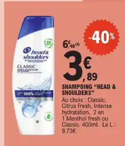 E.Leclerc Head & shoulders shampooing classic offre