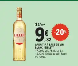 E.Leclerc Lillet apéritif à base de vin blanc offre