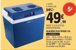 E.Leclerc Woodsun glacière électrique 23l offre