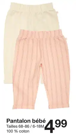 Zeeman Pantalon bébé rose offre
