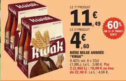 E.Leclerc Kwak bière belge ambrée offre