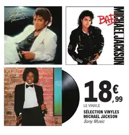 E.Leclerc Sony music sélection vinyles michael jackson offre