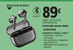 E.Leclerc Samsung ecouteurs galaxy buds3 offre