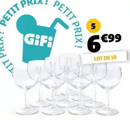 GiFi Gifi 10 verres ballon verre offre