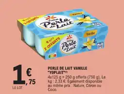 E.Leclerc Yoplait perle de lait vanille offre