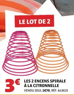 GiFi Les 2 encens spirale à la citronnelle offre