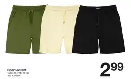 Zeeman Short enfant offre