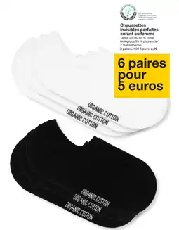 Zeeman Chaussettes invisibles parfaites enfant ou femme offre