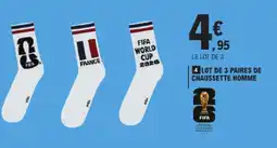 E.Leclerc Fifa lot de 3 paires de chaussettes homme offre
