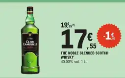E.Leclerc Clan campbell the noble blended scotch whisky offre