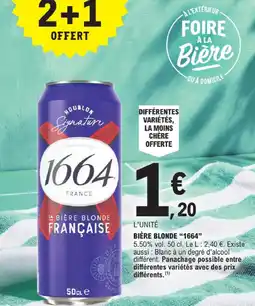 E.Leclerc 1664 bière blonde offre