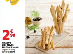 Auchan Gressins aux olives père gourmand offre