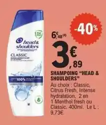 E.Leclerc Head & shoulders - shampoing offre