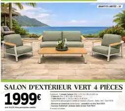 E.Leclerc Dim - salon d'extérieur vert 4 pieces offre