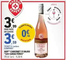 E.Leclerc E.leclerc - aop cabernet d'anjou offre