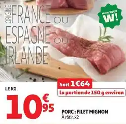 Auchan Porc filet mignon offre