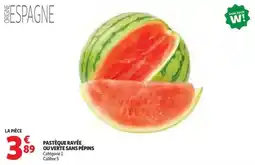 Auchan Pastèque rayée ouverte sans pépins offre