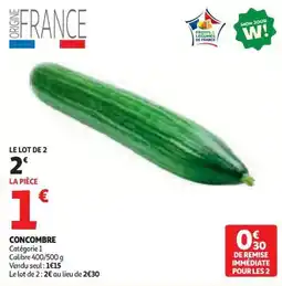 Auchan Concombre offre