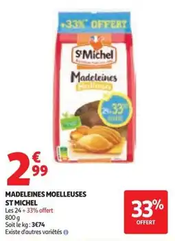 Auchan Madeleines moelleuses st michel offre