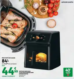 Auchan Friteuse sans huile à air chaud amd065 noir arthur martin offre