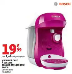 Auchan Machine à café à dosette tassimo tas1001 rose bosch offre