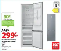 Auchan Réfrigérateur combiné q.6541 qilive offre