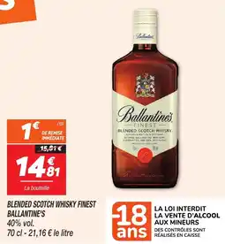 Netto Blended scotch whisky finest ballantine's offre