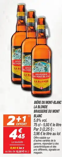 Netto Bière du mont-blanc la blonde brasserie du mont blanc offre