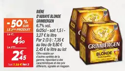 Netto Bière d'abbaye blonde grimbergen offre