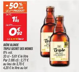 Netto Bière blonde triple secret des moines offre