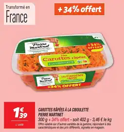Netto Carottes râpées à la ciboulette pierre martinet offre